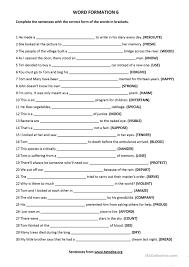 Free Esl Efl Printable Worksheets And Handouts Word Formation Learn English English Grammar Exercises