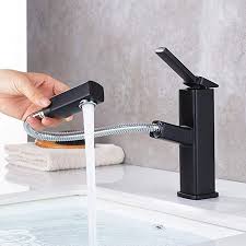 Find the best black bathroom sinks for your home in 2021 with the carefully curated selection available to shop at houzz. Kaiying Bathroom Sink Faucet With Pull Out Sprayer Single Handle Kitchen Basin Mixer Tap For Hot And Cold Wat Vessel Sink Faucet Sink Faucets Basin Mixer Taps