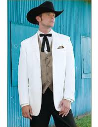 Various styles, groom suits & wedding party suits, ideal for wedding outfits, in blue, grey & tweed men's wedding suits. Men S White Wedding Cowboy Suit