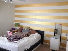 Bedroom black and white striped accent wall. Help Needed With A Gold Striped Accent Wall