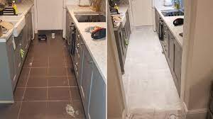 A step by step tutorial: Woman Quoted 1 000 For New Kitchen Floor Does Diy Paint Job For 100 Instead Metro News
