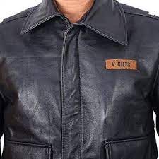 Great Escape Captain V Hilts Steve Mcqueen A2 Flying Bomber Black Leather Jacket Jeedad Best Leather Jackets Leather Jacket Leather Jacket With Hood