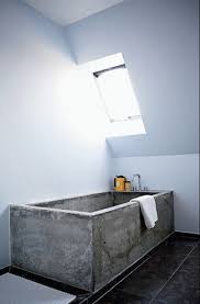 Grey And White Bathrooms Concrete Bathtub Concrete Interiors Concrete Bath