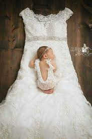 Baby Girl On Moms Wedding Dress Baby Girl Wedding Dress Mom Wedding Dress Mom Wedding