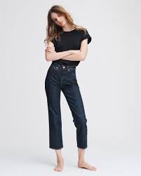 Nina High Rise Ankle Cigarette Jeans In Perfect Indigo Rag Bone