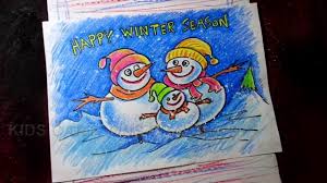 Subscribe to my channel to get more drawing videos. Kids Cartoon Drawing Winter Season Images Drawing Wallpaper