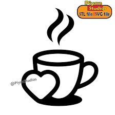 🥵 logo café caliente svg, archivo stl・Archivo STL para Impresión 3D y  Mecanizado CNC - Corte por láser・Cults