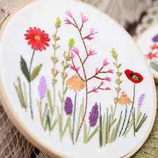 How to embroider flowers for beginners. Deconeer Wild Flower Embroidery Kit For Beginner