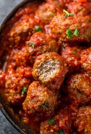 Easy Baked Meatballs Recipe Video With Marinara Sauce Baker By Nature Recipe Baked Meatball Recipe Easy Baked Meatballs Meatball Recipes Easy