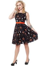 Sourpuss Black Cats Halloween Shift Dress