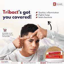 Got skin issues? Tribact's here to help! Soothes redness, fights germs, and  keeps your skin healthy. It's perfect for all skin types and it's available  in all pharmacy and cosmetic stores nationwide. #