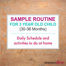 Sample Routine For A 3 Year Old Child