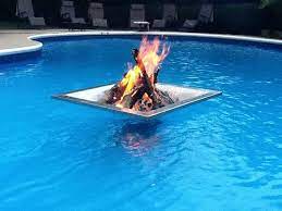 Say what you will about amazon and their market domination, some grate (excellent for grilling steaks) and fire screen (to keep sparks and ashes from floating off and out. Pyre Floating Fire Pit For Swimming Pools Ponds Lakes Bbq And Camping Cool Pools In Ground Pools Backyard Pool