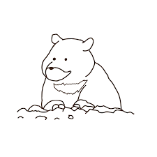 冬眠明けのくまさん【Icon_B831】 - 【無料イラストアニメーション素材｜TELOPICT.com】