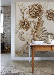Black And White Floral Mural Wallpaper Oversized And Beautiful Decor Mural Wallpaper Wall Decor