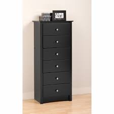 20.5w x 4.5h x 13.5d. Sonoma 6 Drawer Tall Lingerie Chest In Black Prepac Bdc 2354 Prepac Furniture