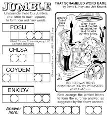 A collection for passionate puzzlers (jumbles®). Build Your Brain With Jumble Puzzles Boomer Magazine