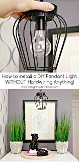 How To Install A Diy Pendant Light Without Hardwiring Anything Design Inside The Box Diy Pendant Light Wire Pendant Light Plug In Pendant Light