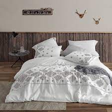 Enjoy this 'montgomery' duvet cover set featuring a bright, modern floral design of red, rust, and sage printed on a an oblong decorative pillow with embroidered details provides the finishing touch. Phineas Gray Embroidered Duvet Cover On Sale Overstock 29628642 Twin Xl Phineas Gray