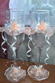 как сделать бокалы на свадьбу своими руками жених и невеста Master Klass Kak Ukrasit Svadebnye Bokaly Lentami Wedding Bottles Wine Glass Glass