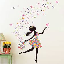 Fashion Removable Wall Stickers For Girls Bedroom Girls Wall Stickers Girls Wall Decals Wall Stickers Home Decor