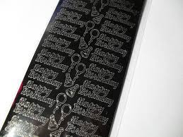 4.4 out of 5 stars 4. Happy Birthday Peel Off Stickers Black For Card Making