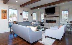 open concept kitchen living dining