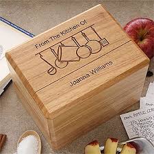Engraved Wooden Recipe Box And Recipe Cards From The Kitchen Of Design Recipe Box Wooden Bamboo Recipe Box Engraved Recipe Box
