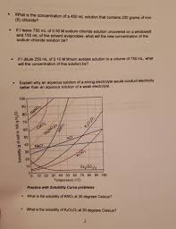 Accelerated chemistry solubility curve worksheet from solubility curves worksheet answers, source:reschem1.blogspot.com. Solved Chapter 13 Worksheet Name Calculate The Molarity Chegg Com