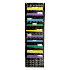 Storage Pocket Chart 10 Pockets 14 X 47 Black