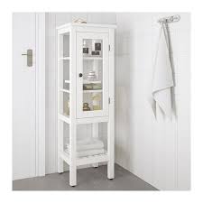 Hemnes High Cabinet With Glass Door White 16 1 2x15x51 5 8 Ikea Glass Cabinet Doors Hemnes Bathroom Tall Cabinet