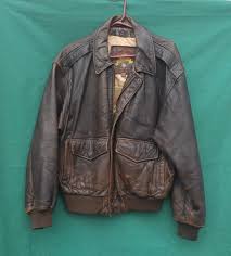 Wilson S Adventure Bound Brown Bomber Style Leather Jacket Sz Medium Leather Jacket Leather Jackets