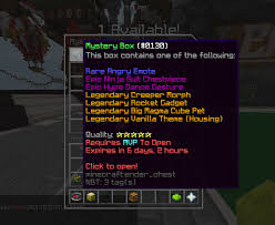 Promote your own ranks … Mystery Crate Glitch Hypixel Minecraft Server And Maps