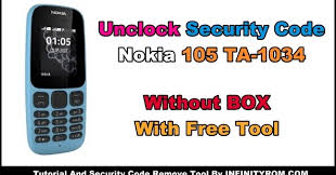Insert a sim card not from the original network (ie one it's not locked to) · 2. Nokia 105 Ta 1034 Remove Security Code Without Box Mobile Phone Solutions