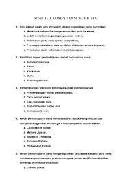 Pada pendidikan profesi guru (ppg) program keahlian kuliner. Top Pdf Soal Uji Kompetensi Guru 123dok Com