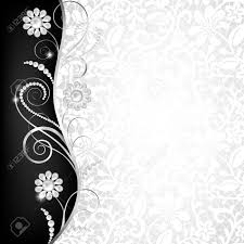 Birthday Invitation Background Black And White Jewelry Border On White Lace Background Invitation Card Royalty Undangan Pernikahan Seni Undangan