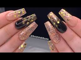 750 x 1000 jpeg 52 кб. Acrylic Nails Black Gold Youtube