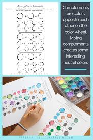Color Mixing Chart Six Printable Pages For Learning About Colors The Kitchen Table Classroom Color Mixing Chart Color Art Lessons Color Mixing