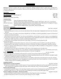 Entry Level Data Analyst Resume Resumes