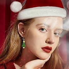 Amazon.com: BriLove Christmas Tree Earrings for Women, Lovely Cute Enamel  Hook Dangle for Party Prom Accessories Green Gold-Toned: Clothing, Shoes &  Jewelry