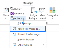 Select delete unread copies of this message to recall the sent message. How To Recall Email Message In Outlook