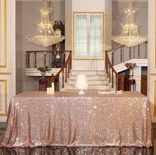 Sequin Tablecloth Sparkle Rose Gold Sequin Table Cover Linens Overlay Runners For Wedding Birthday Party Baby Shower Banquet Home Decoration Glitter Round Squa Sequin Table Sequin Tablecloth Table Cloth