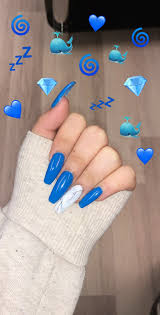 However, not everyone wants to rock super long talons. Pin By Lanaa On Clawz Blue Acrylic Nails Marble Acrylic Nails Sunflower Nails