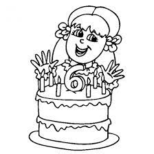 Coloriage fille 6 ans à imprimer. Coloriage Anniversaire De Fille 6 Ans Dessin Gratuit A Imprimer