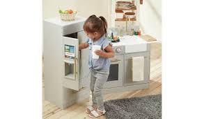 Pretend play kitchen helps kids mental growth. Buy Teamson Kids Urban Adventure Wood Toy Play Kitchen Set Grey Role Play Toys Argos