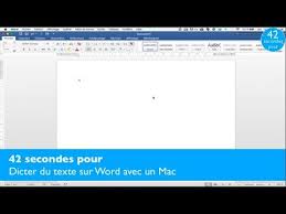 42s Pour Dicter Du Texte Sur Word Avec Un Mac Youtube