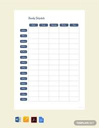 Free Hourly Schedule Template Pdf Word Doc Apple Mac Pages In 2020 Planner Template Schedule Template Calendar Template