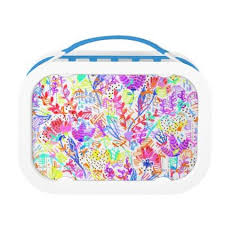 Cute Colorful Abstract Flowers Patterns Lunch Box Kitchen Gifts Diy Ideas Decor Special Unique Individual Customiz Abstract Flowers Flower Patterns Lunch Box