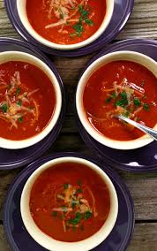 Quick Tomato Soup With Balsamic Vinegar And Toasted Pasta Quick Tomato Soup Delicious Soup Soup Recipes