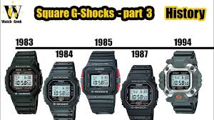 The most durable watch you will ever own. G Shock History 1984 1995 Squares Youtube